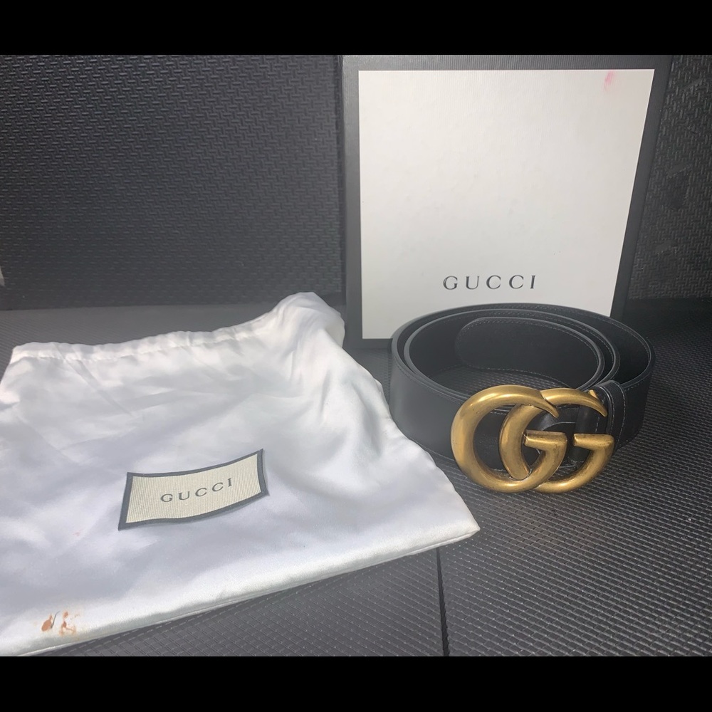 Gucci - GG Marmont wide leather belt